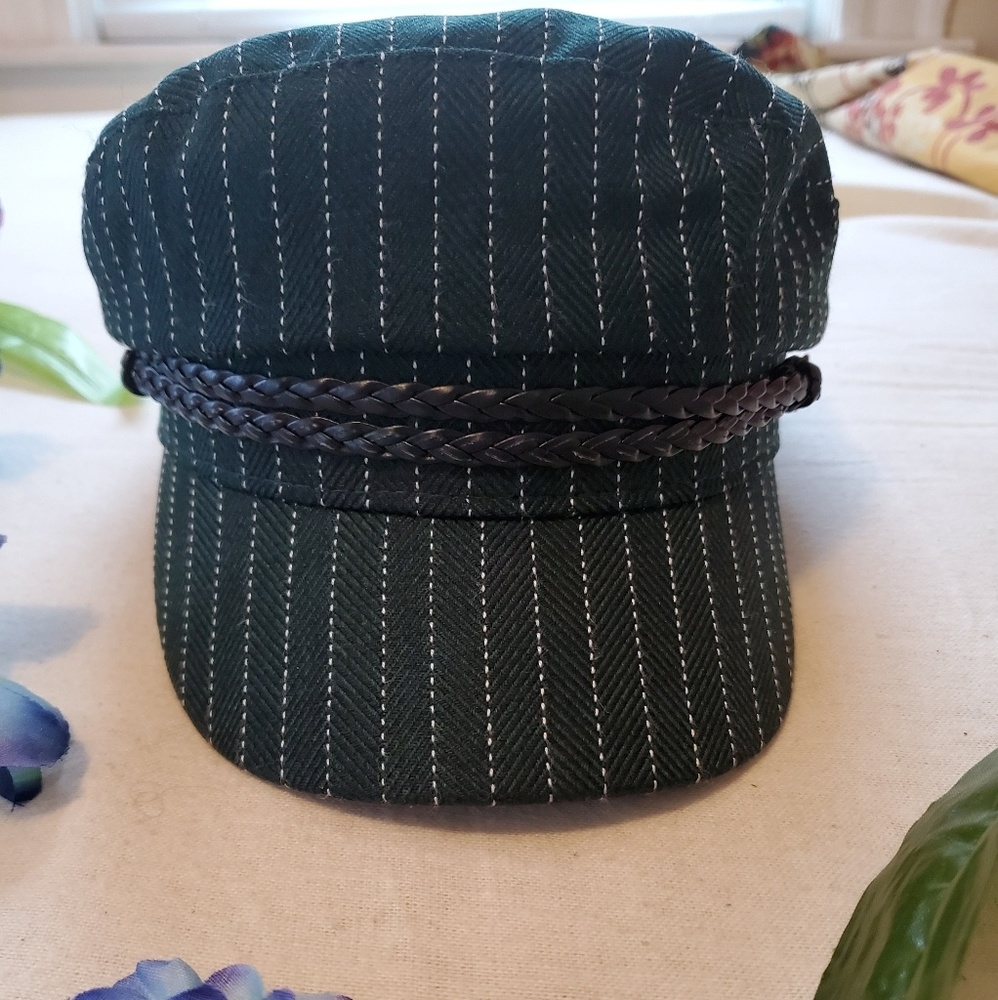 Green Pinstripe Military Hat